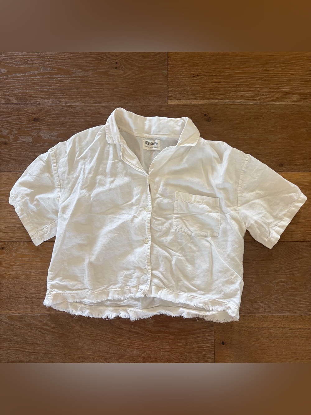 Cream Cutoff Boxy Top